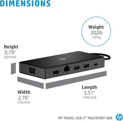 HP 1C1Y5AA#ABA Travel USB-C Multiport Hub