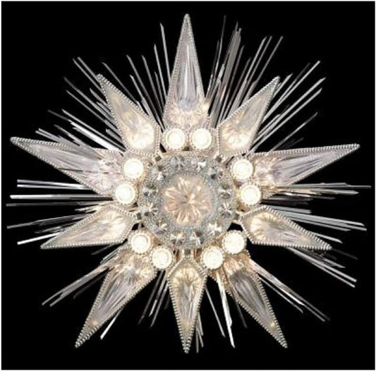 GE 71026HD 9 in. Silver Jewel Holiday Tree Topper