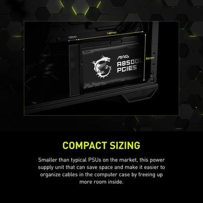 MSI MPG A850GL 850W PCIE 5.1 ATX 3.1 Power Supply