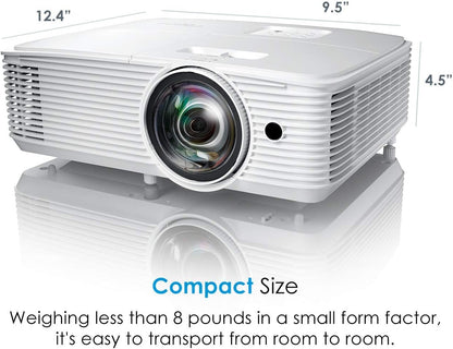 Optoma EH412ST - 1080p Short Throw Projector, 4000 Lumens (Renewed)