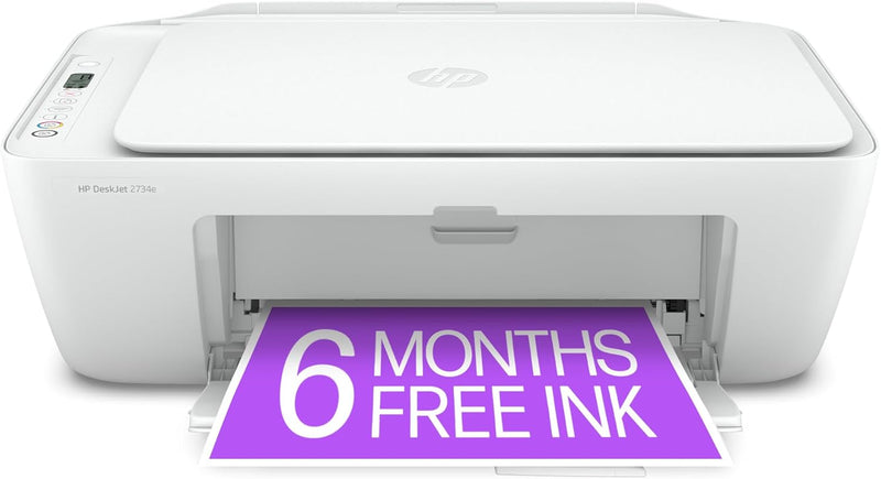 HP 2734e DeskJet Wireless Color All-in-One Printer — main product image