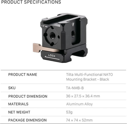 Tilta TA-CMB-B Multi-Functional Cold Shoe Mounting Bracket Black