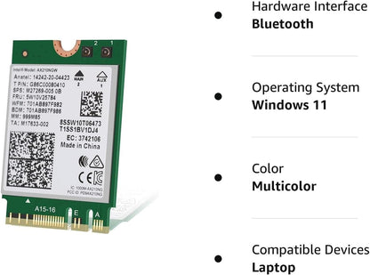 Intel AX210 Tri-Band Wi-Fi 6E Bluetooth 5.3 Network Card