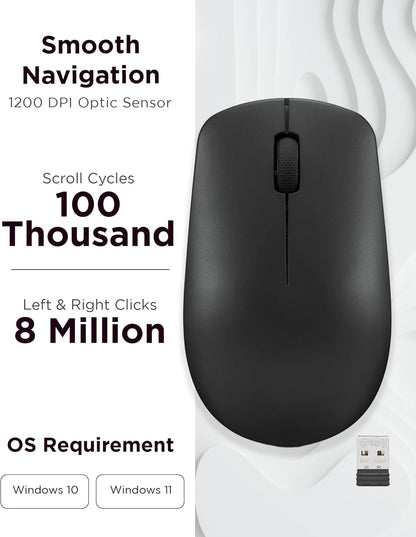 Lenovo 530MOUSE Wireless Ambidextrous PC Mouse