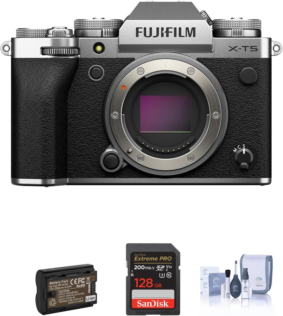 Fujifilm X-T5 Silver Mirrorless Camera Bundle