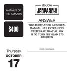 Sony Jeopardy! 2019 Day-to-Day Trivia Calendar