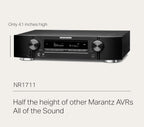 Marantz NR1711 Slim 7.2 Channel 8K AV Receiver - Renewed