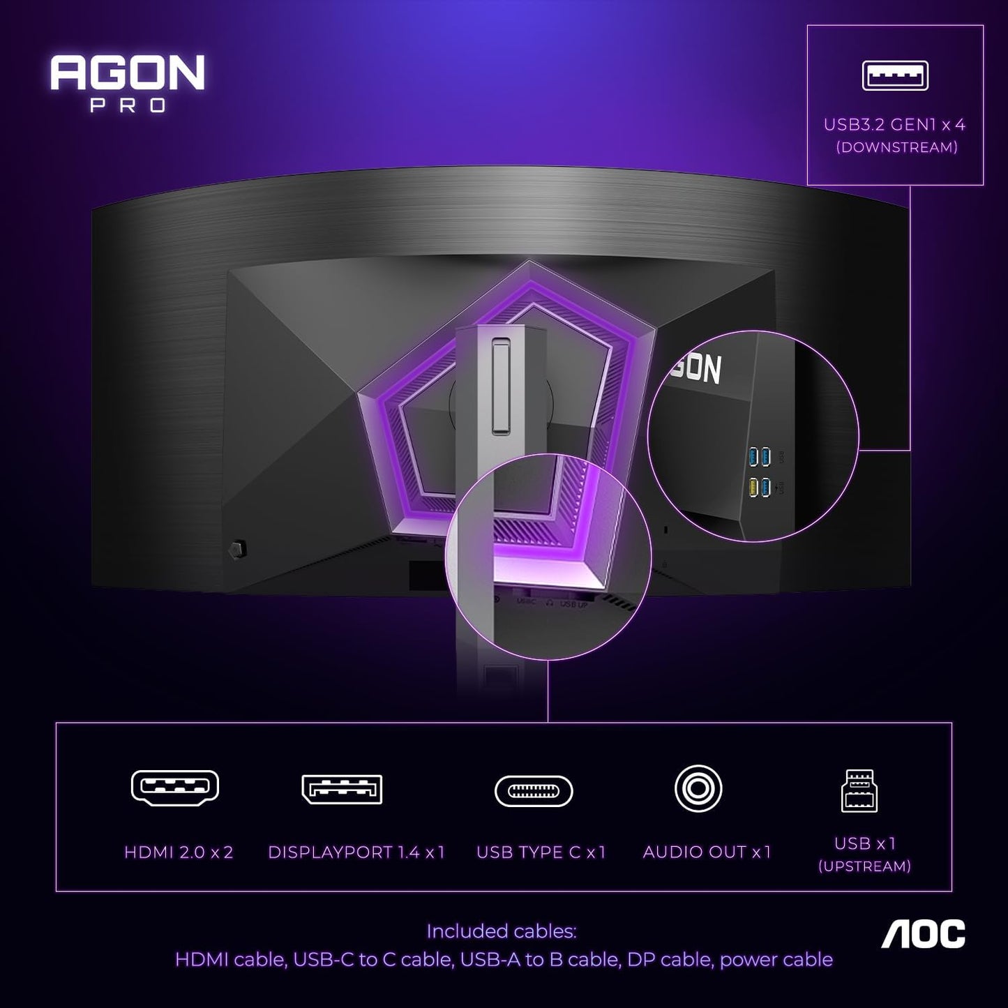 AOC AG456UCZD 45" UltraWide 240Hz Curved OLED Gaming Monitor