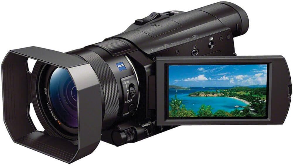 Sony FDRAX100/B 4K Camcorder - 3.5" LCD, Black