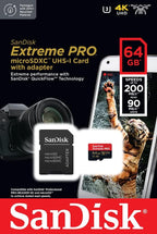 SanDisk SDSQXCU-064G-GN6MA 64GB Extreme PRO MicroSD Card