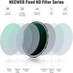 Neewer FL-ND1 72mm ND Filter Kit - ND1000, ND64, ND8, ND4