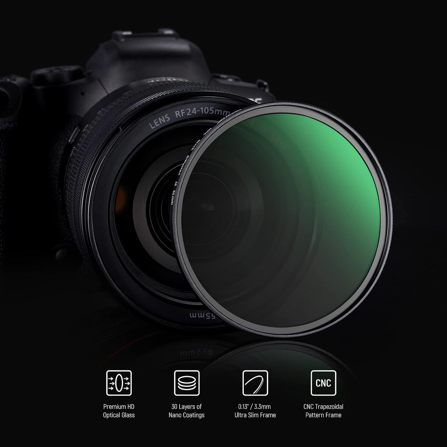 Neewer 10101550 55mm Black Diffusion 1/8 Filter