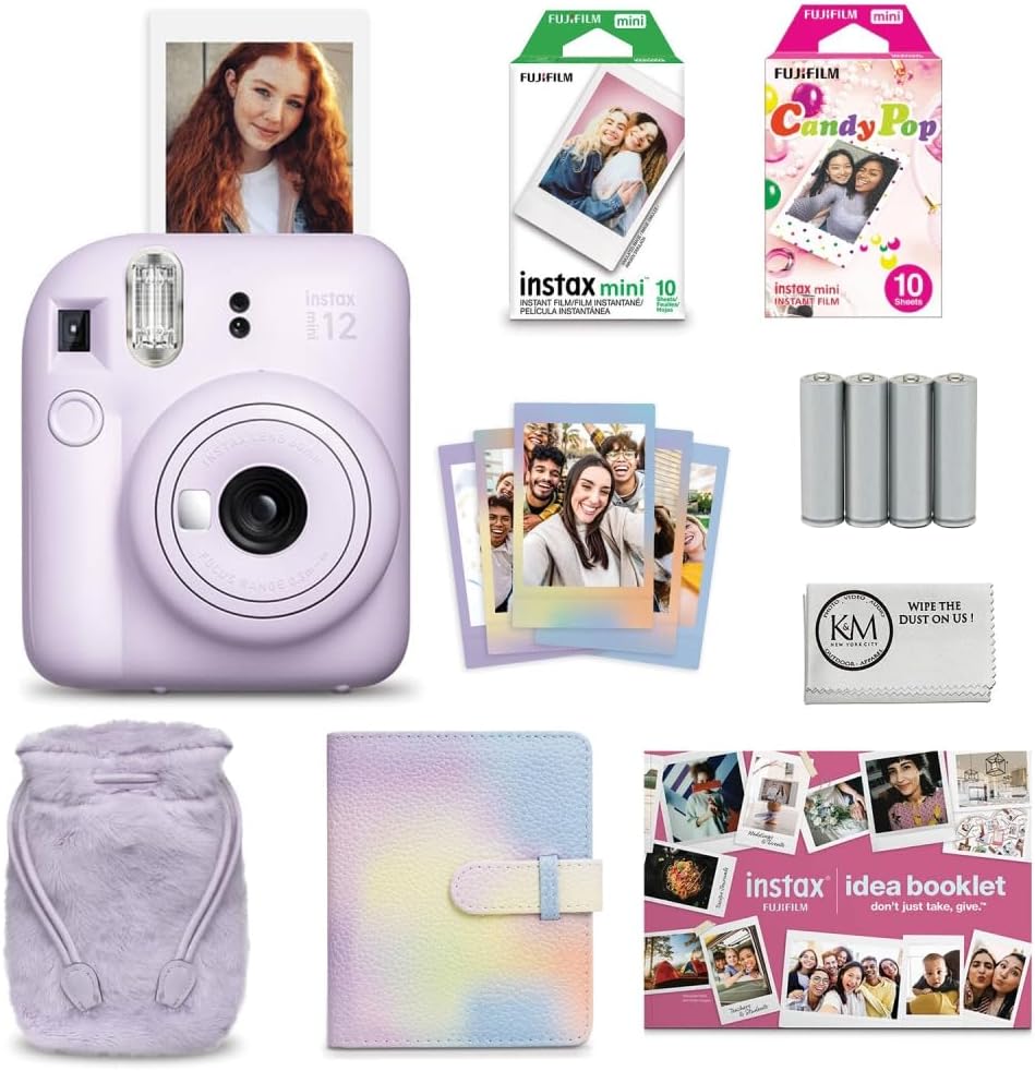 Fujifilm Mini 12 Lilac Purple Instant Camera Bundle
