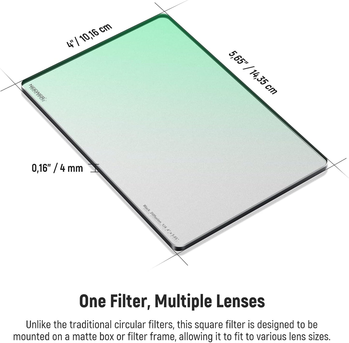 Neewer 10101857 Black Diffusion Mist Filter 4x5.65