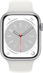Apple Watch Series 8, GPS, 45mm, Silver (Renewed)