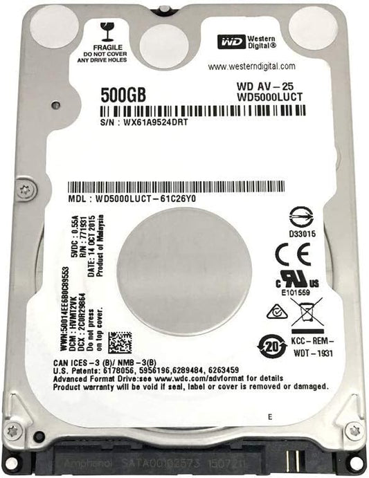Western Digital WD5000LUCT 500GB 2.5" SATA HDD