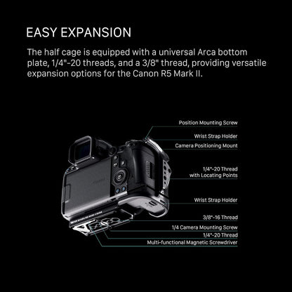 Tilta TA-T68-HCC-B Canon R5 Mark II Half Camera Cage