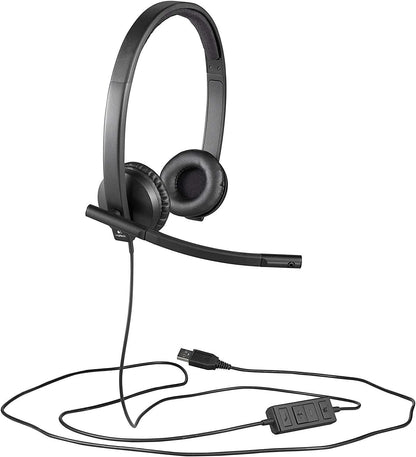 Logitech H570e USB Stereo Headset Renewed