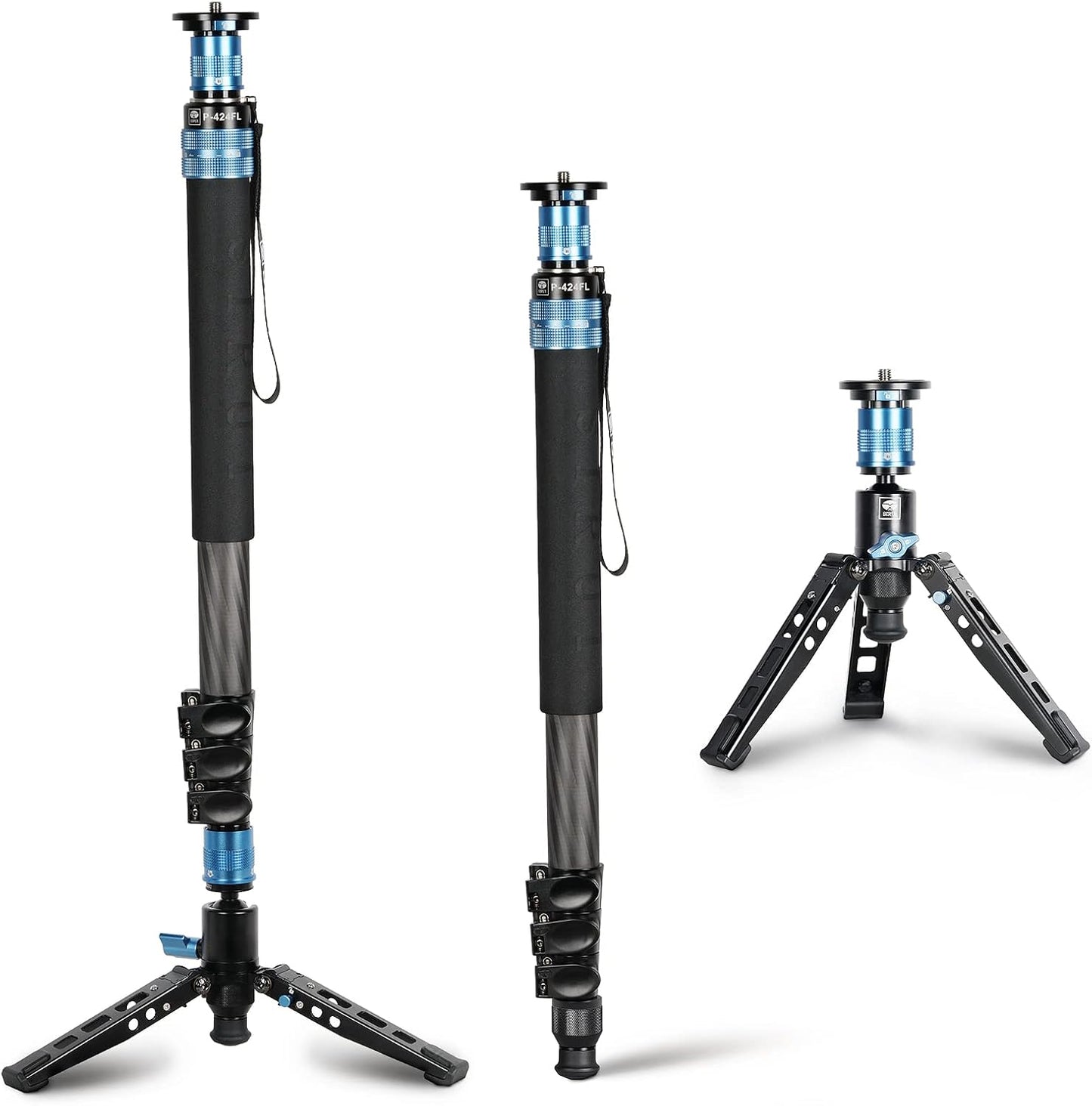 Sirui P-424FL Carbon Fiber Monopod: 75", with Feet