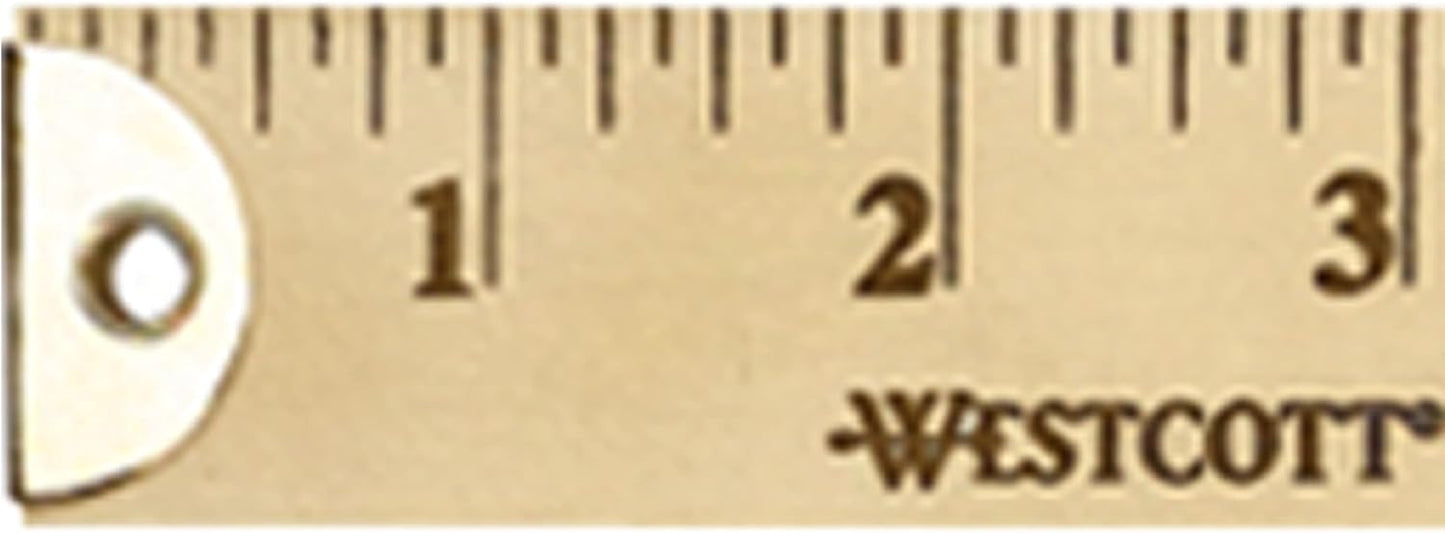 Westcott 636921-001 Wooden Yardstick with Brass Ends