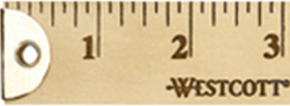 Westcott 636921-001 Wooden Yardstick with Brass Ends