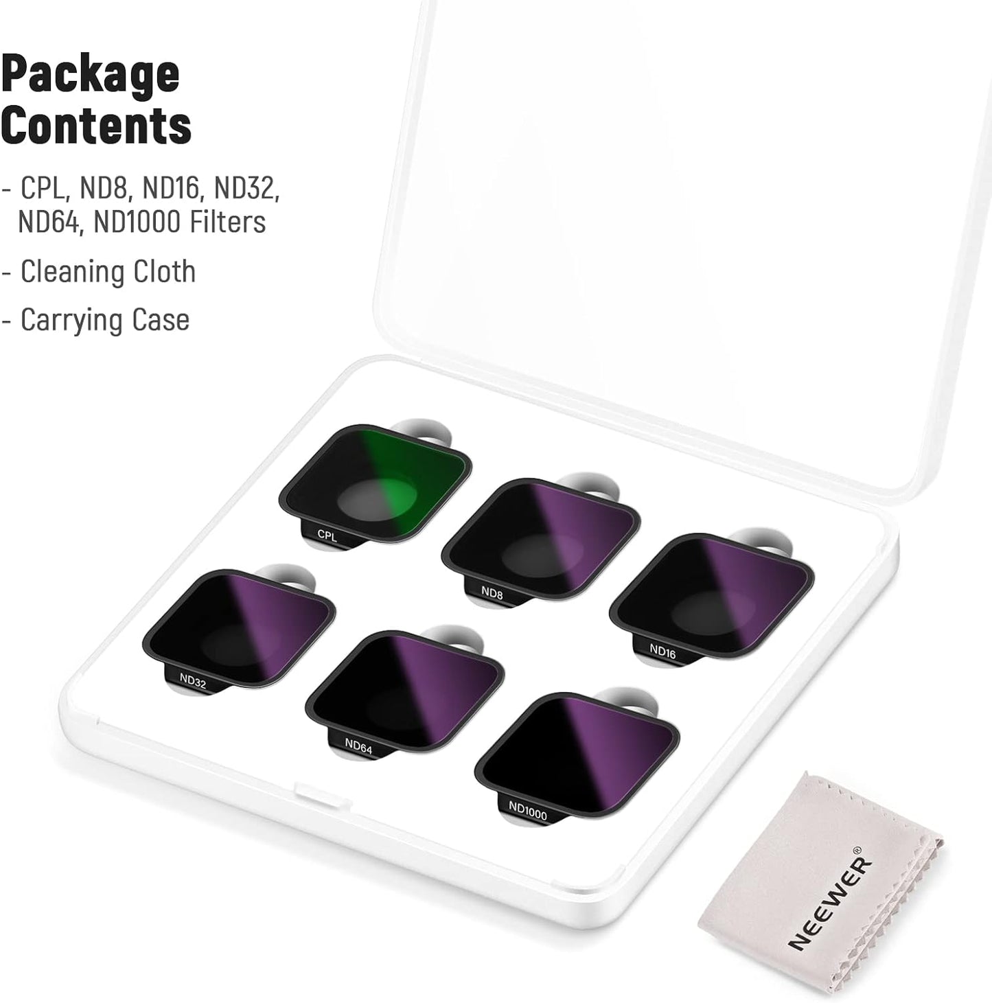 Neewer 10101887 GoPro Hero 12/11/10/9 ND Filter Set