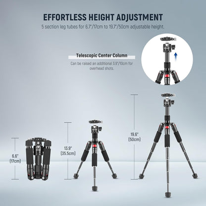 Neewer TP-AAM521 Portable Mini Tripod with Ball Head