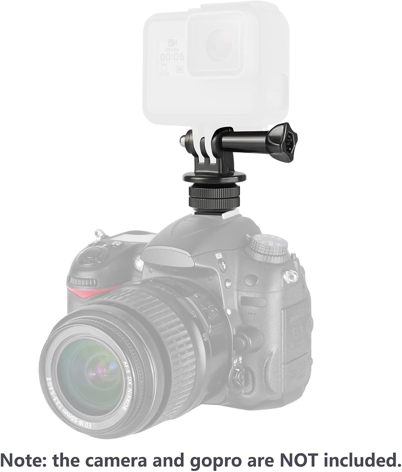 Neewer 10089743 Phone Holder - Hot Shoe Mount Adapter for Action Cameras