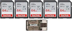SanDisk Ultra UHS-I SDXC 64GB (5-Pack): 120MB/s Memory Card