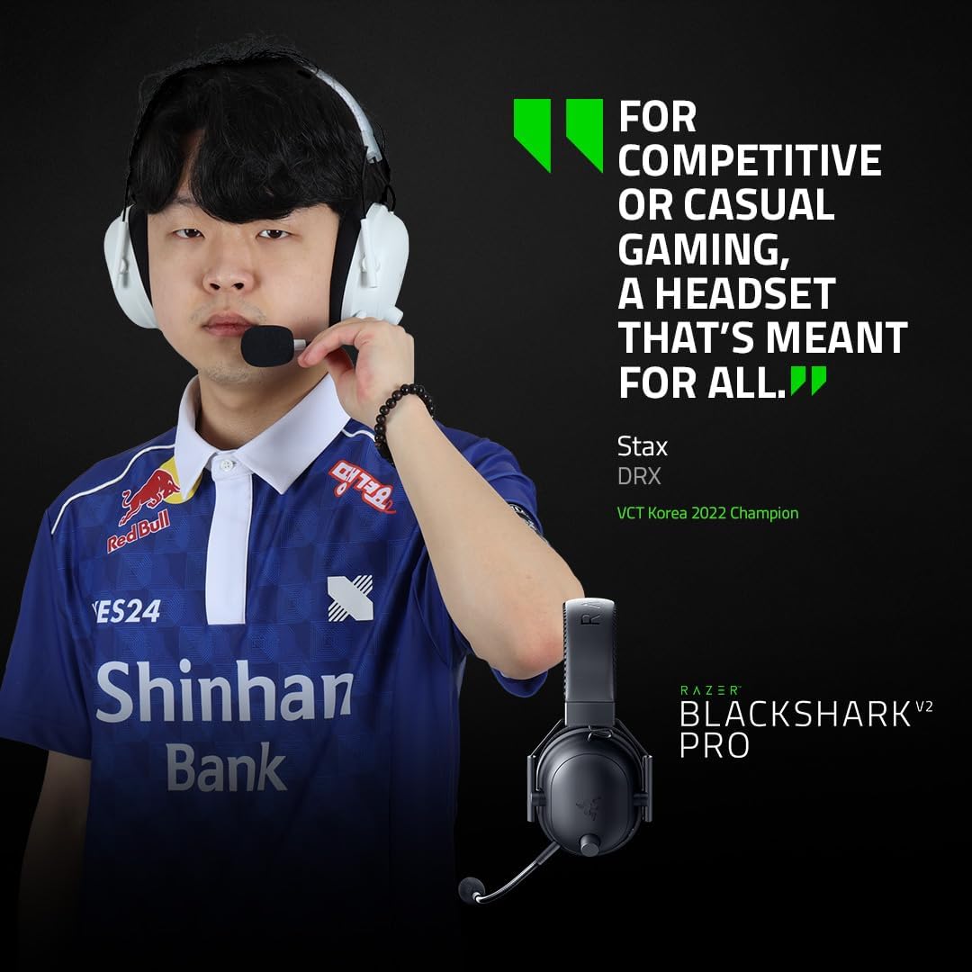 Razer BlackShark V2 Pro 2023 Wireless Gaming Headset - White (Renewed)