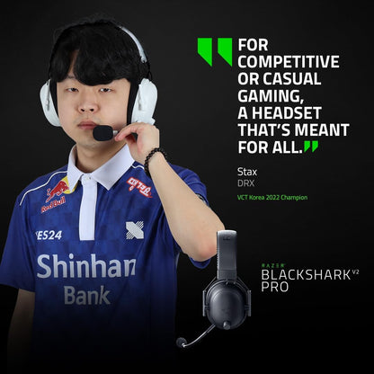 Razer BlackShark V2 Pro 2023 Wireless Gaming Headset - White (Renewed)