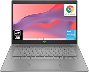 HP 14a-ne0013dx Chromebook, 14" HD, Celeron, 4GB RAM, 64GB eMMC