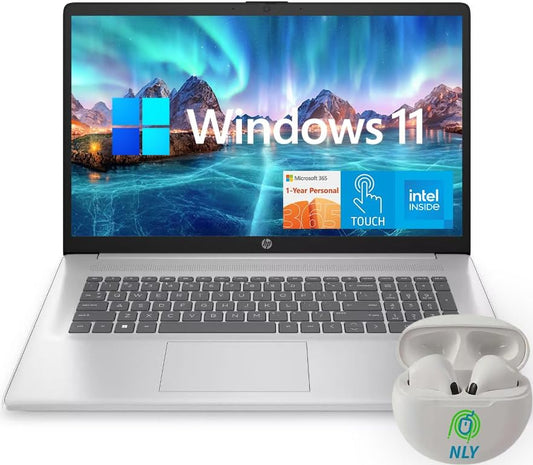 HP 17 inch Laptop Touchscreen, Pentium N5030, 16GB RAM, 1TB SSD, Windows 11