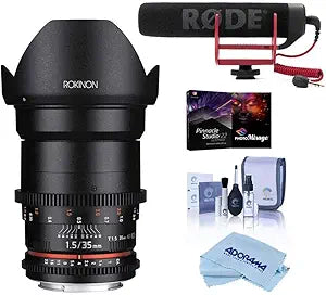 Rokinon 35mm T1.5 Cine DS Wide-Angle Lens Bundle