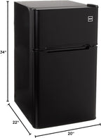RCA RFR835 3.2 Cu. Ft. 2-Door Compact Refrigerator
