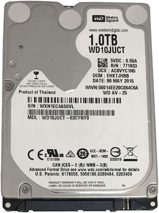 Western Digital WD10JUCT/CR/3YR 1TB AV-25 SATA Hard Drive Renewed