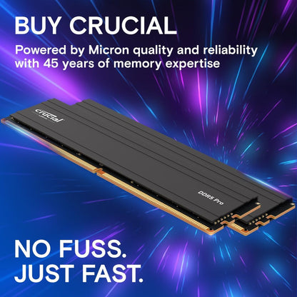 Crucial CP2K16G56C46U5 Pro RAM: 32GB (2x16GB) DDR5 5600MHz Desktop Memory