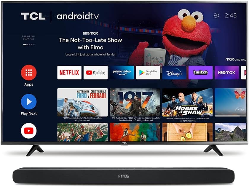 TCL 4 Series 55S434 55" 4K UHD TV + Alto 8i Soundbar Bundle
