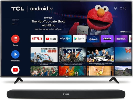 TCL 4 Series 55S434 55" 4K UHD TV + Alto 8i Soundbar Bundle