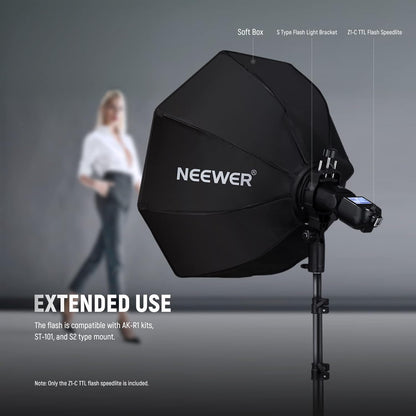 Neewer Z1-C TTL Round Head Flash for Canon