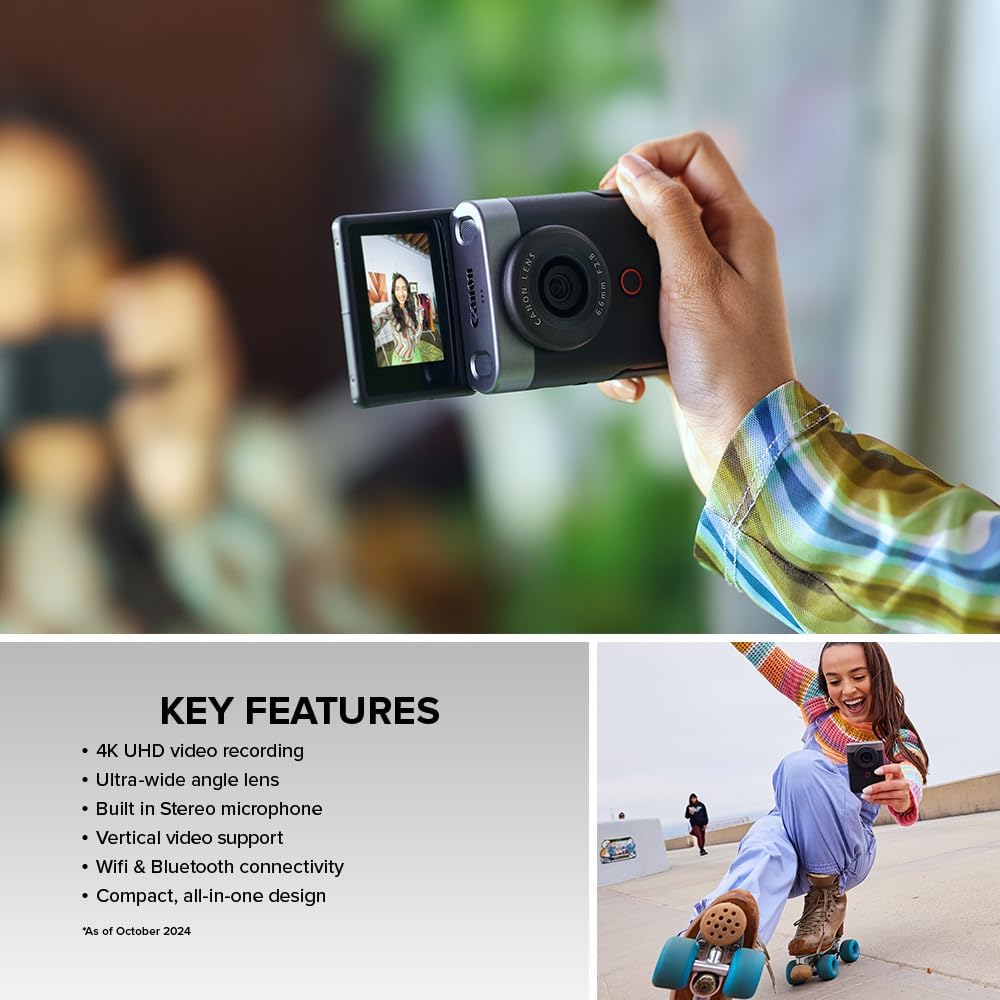 Canon 5946C002 PowerShot V10 4K Vlogging Camera Silver