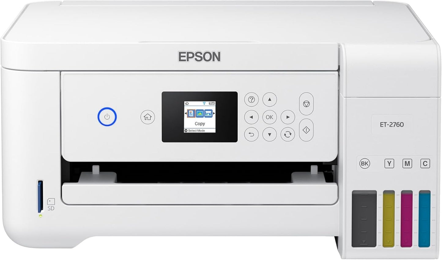Epson ET-2760 EcoTank Wireless Printer (Renewed)