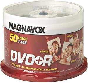 Magnavox dr4m6b50f/17 DVD+R 16x 50-Pack Spindle