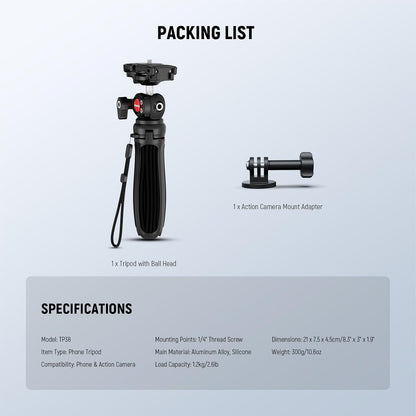 Neewer TP38 Phone Camera Tripod - Extendable Selfie Stick