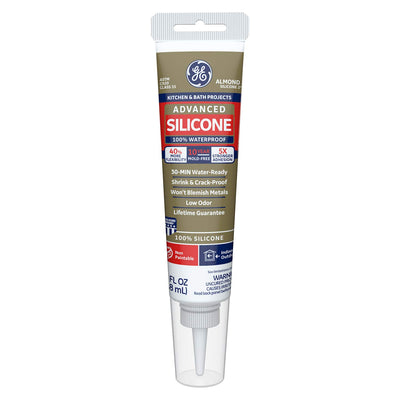 GE GE286 Silicone 2 Kitchen & Bath Sealant Almond 2.8oz