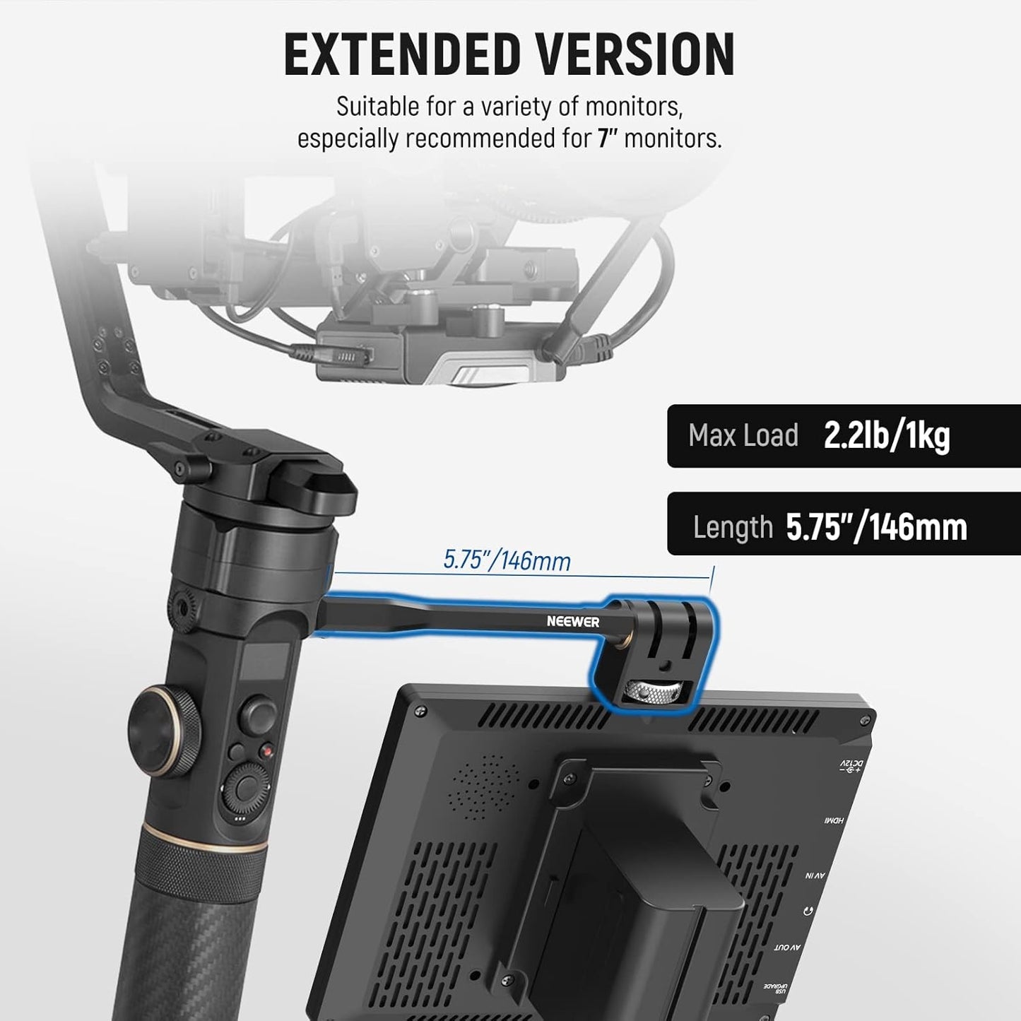Neewer 10102340 Adjustable Field Monitor Mount