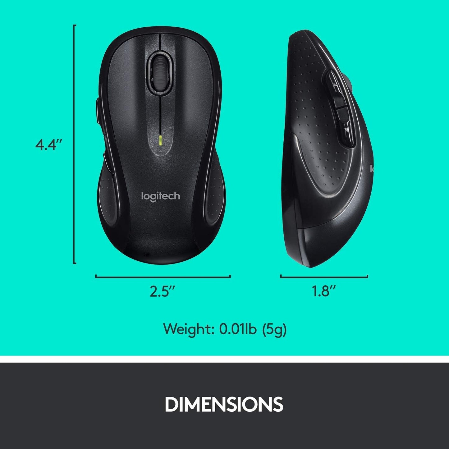 Logitech 5154143 M510 Wireless Mouse Black (Renewed)