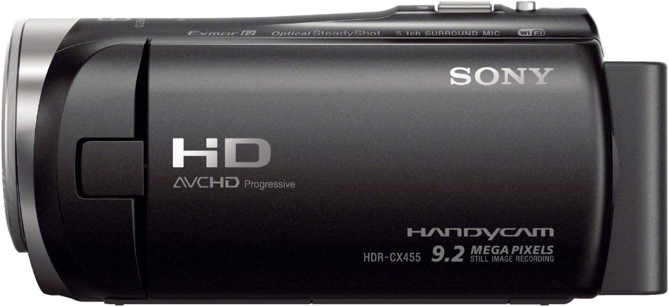 Sony HDR-CX455 Handycam Camcorder Bundle - 1080p, Battery, 64GB SD Card