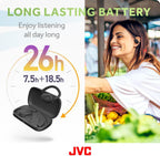 JVC HANP40T Open Ear Wireless Earbuds Bluetooth 5.4 Black