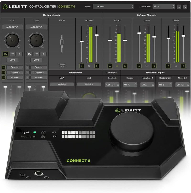 Lewitt Connect 6 USB-C Audio Interface for Creators — main product image